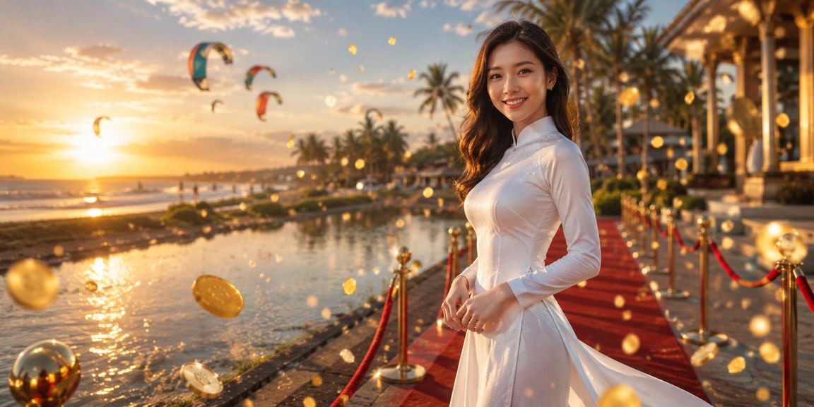 Phụ nữ mặc áo dài tại Mũi Né nhận bonus hoàn tiền trên điện thoại – nét văn hóa kết hợp công nghệ